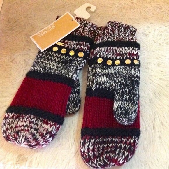 Michael Kors Gold Studded Mittens - Picture 3 of 7